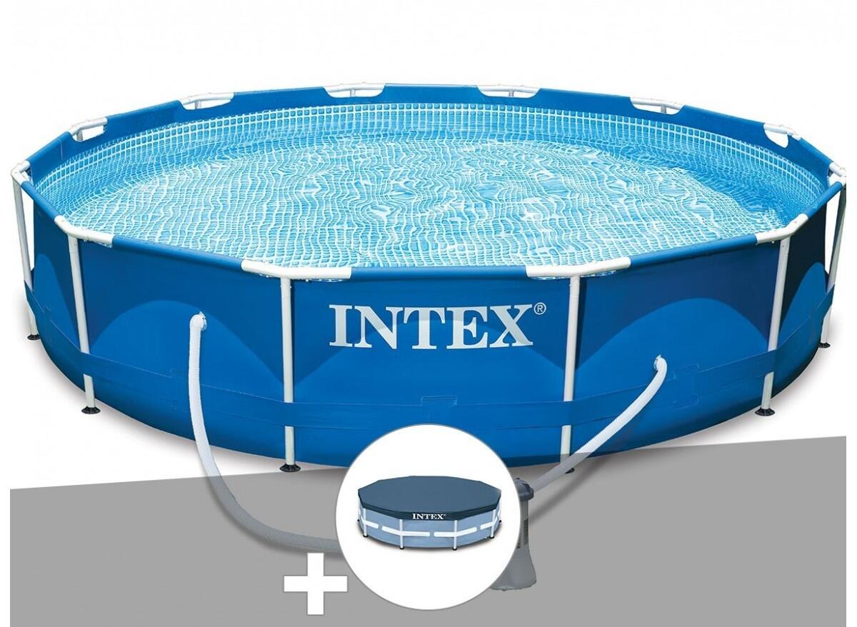 Kit piscine tubulaire  Metal Frame ronde 3,66 x 0,76 m + Bâche de protection 2/2