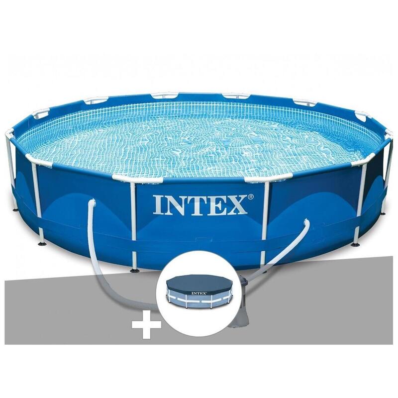 Kit piscine tubulaire  Metal Frame ronde 3,66 x 0,76 m + Bâche de protection