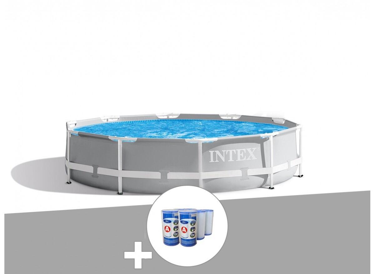 Kit piscine tubulaire  Prism Frame ronde 3,66 x 0,76 m + 6 cartouches de 2/3
