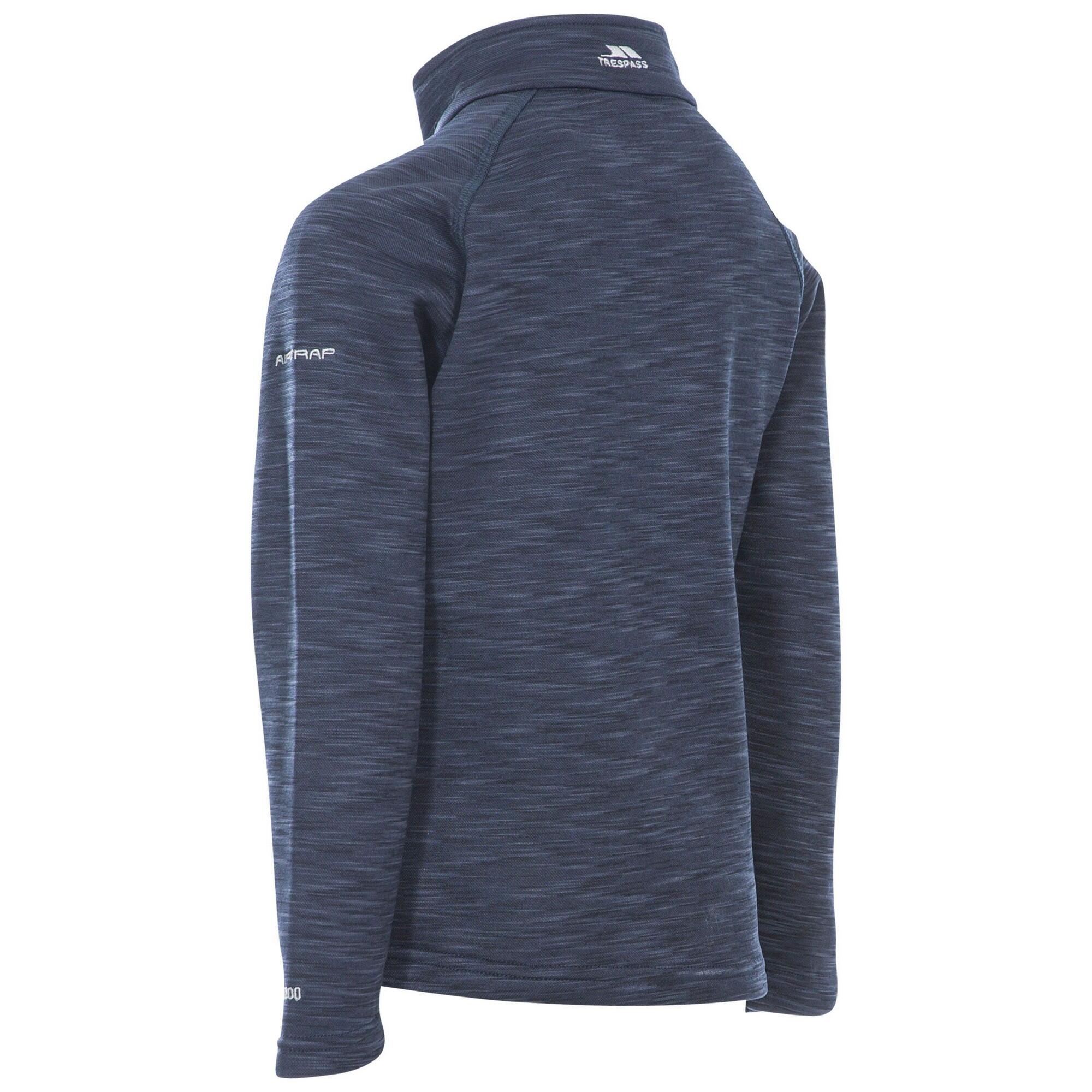 Felpa In Pile Ragazzi Trespass Edvin Blu Navy Rosso Marna 2/5