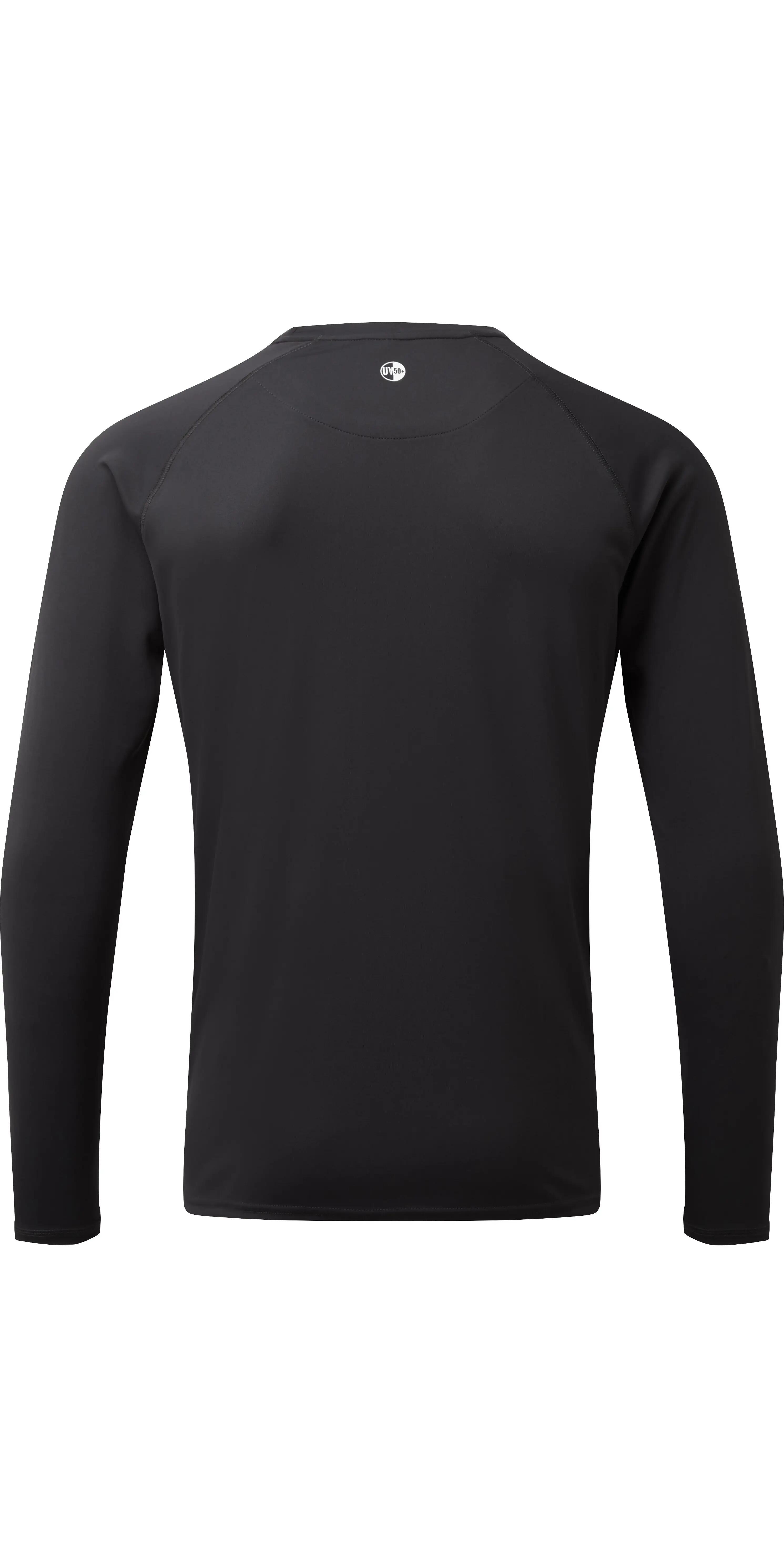 Hombres Manga Larga Uv Tec Tee Charcoal 2/2
