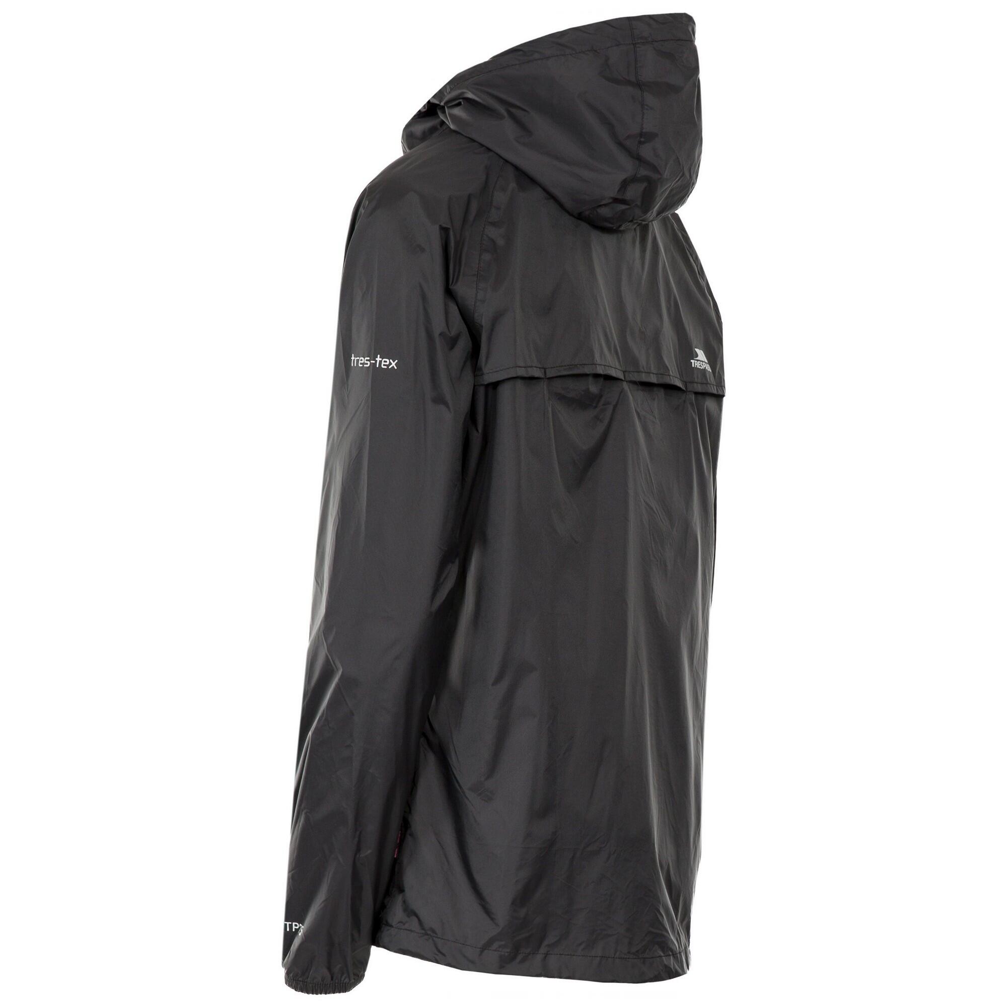 Chaqueta Impermeable Qikpac para Mujer Negro 2/5