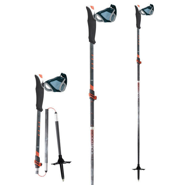 Outdoor Connect Carbon 5 Hiking Pole (Magnetic Light) - Black/Orange