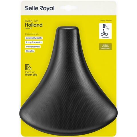 Selle Royal Sattel Holland Unitech schwarz, Unisex, 247x220mm, relaxed 3/4
