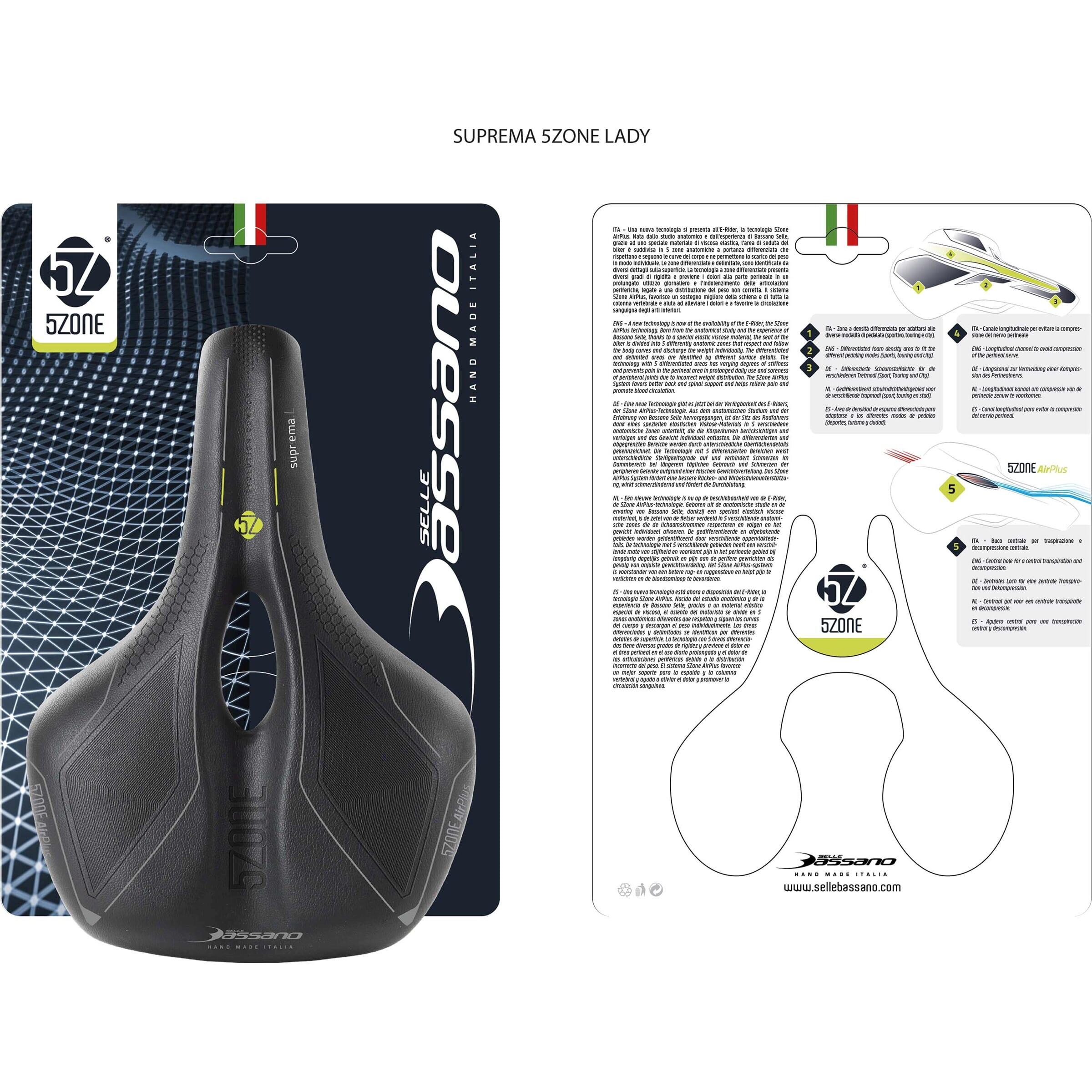 Selle vélo Suprema 5zone EL dames noir 4/5
