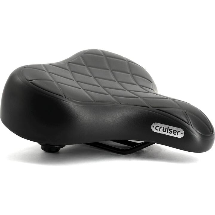 Selle Cruiser Vintage Iris 110 – Ressorts Argent, Cuir Synthétique SKAI, Fabriquée En Italie – Confort Ultime Pour Vélo De Ville Et Beach Cruiser
