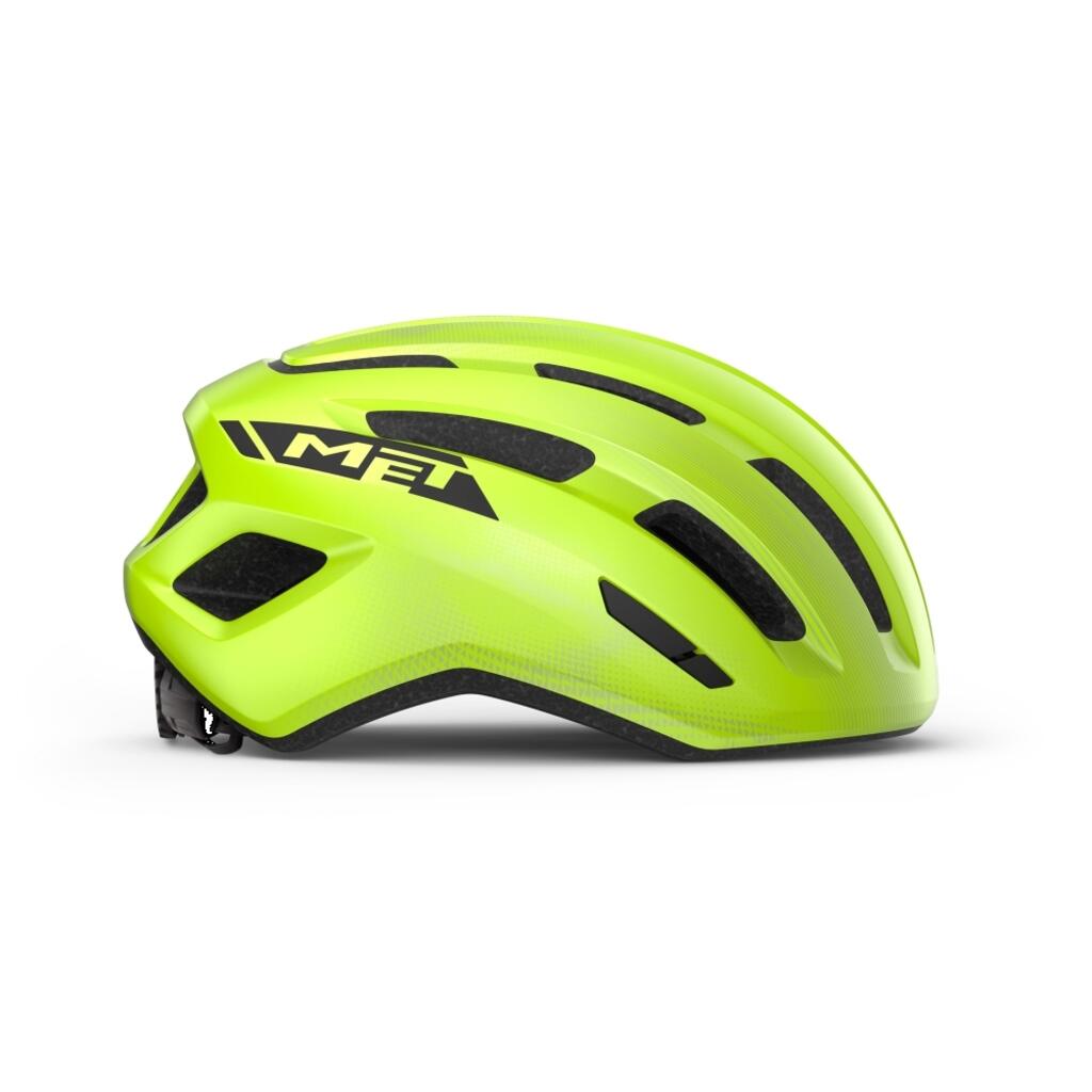 Casco Met Miles Mips Giallo Fluo Lucido 3/7