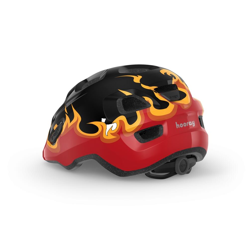 Casque Enfant MET Hooray Noir Rouge 3/3