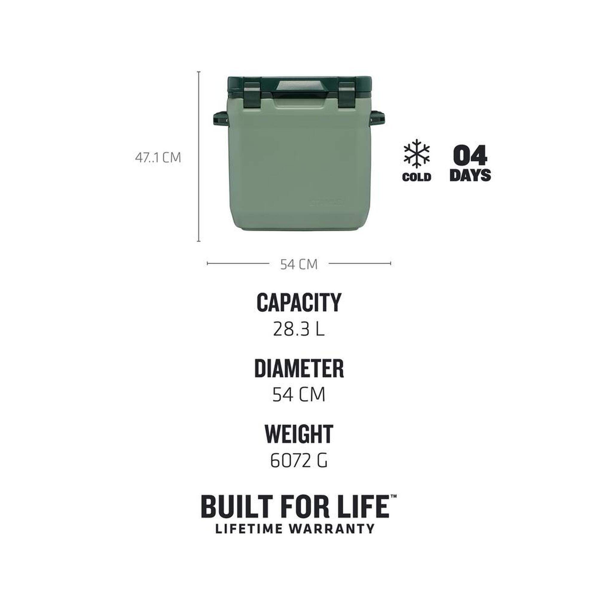 Nevera Portátil Rígida 28L - Nevera De Camping - Doble Pared De Espuma Aislante