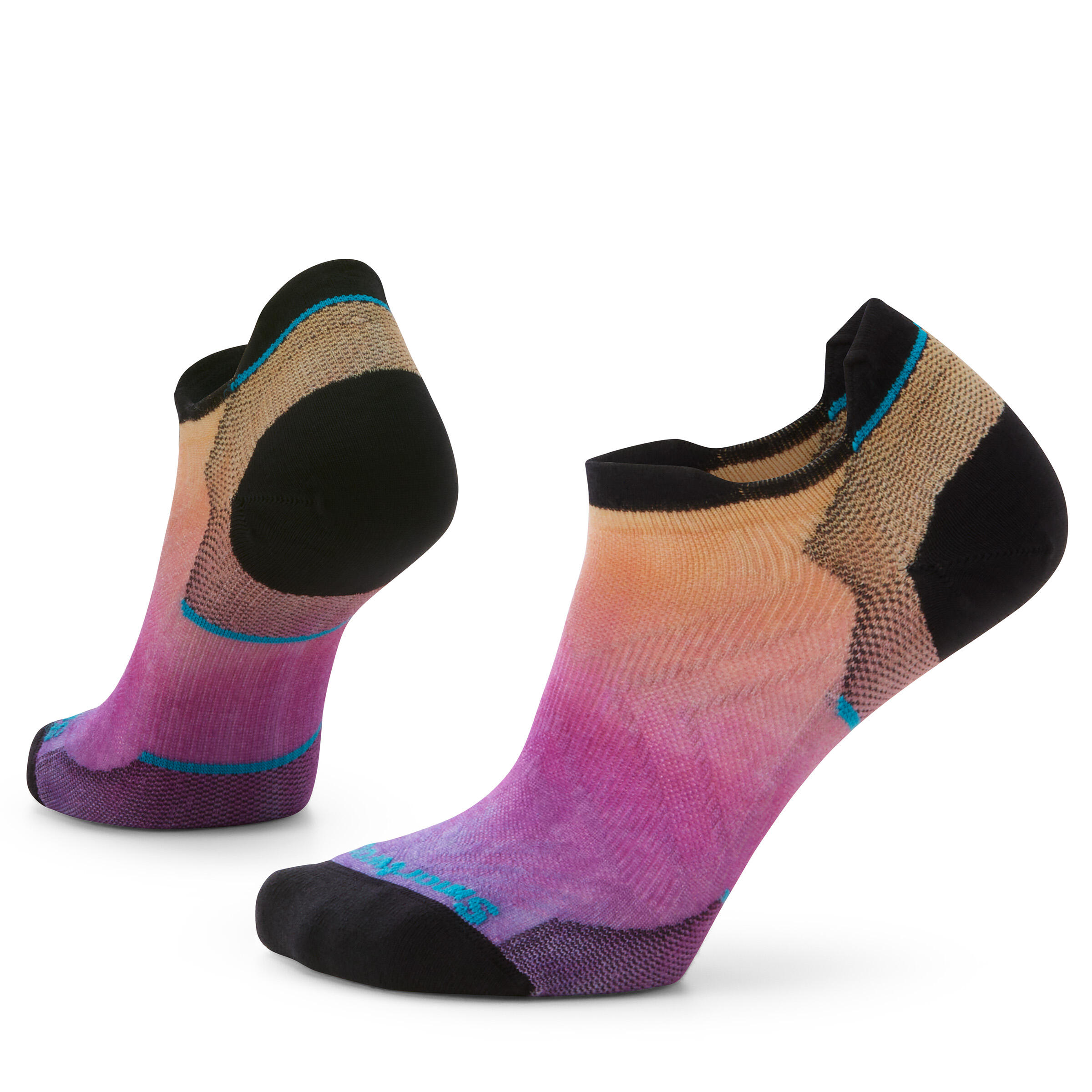 Damen Laufsocken Run Zero Cushion Ombre Print Low Ankle Women 1/1