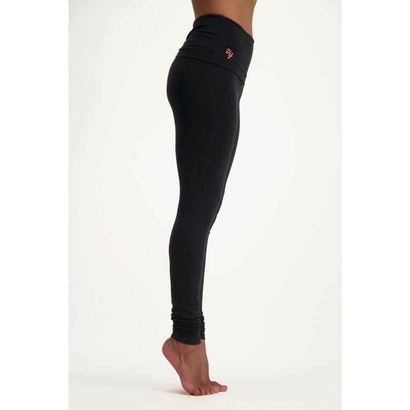 Shaktified - Legging de yoga confortable avec Bordure en revers - Noir