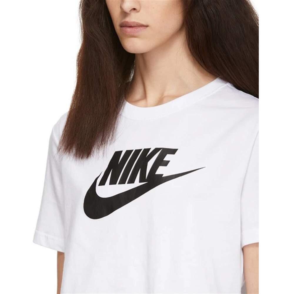 Camiseta de manga corta Nike Sportswear Essential Cropped Logo, Blanco, Mujer 4/5