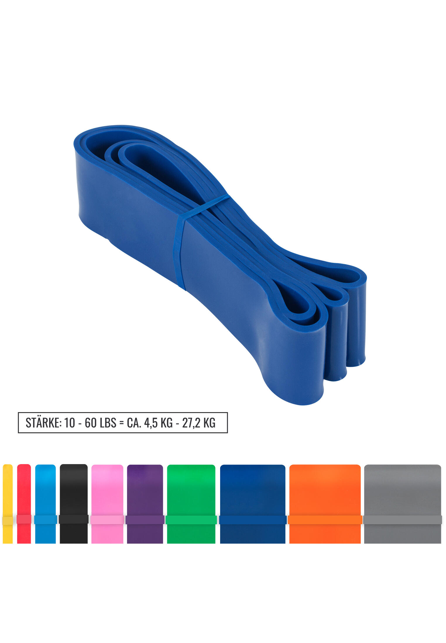 Bande de résistance élastique - 2080 x 4,5 x 64mm - royal 60-150LBS 2/7