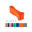 Weerstandsband Oranje - Resistance band - 83 mm - Latex - 70 -