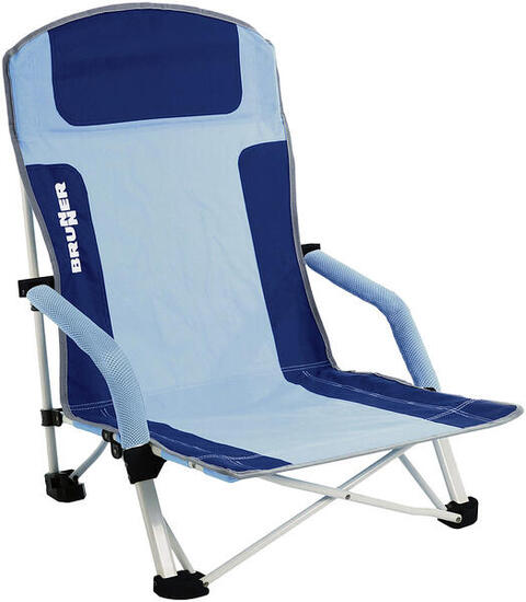 Chaise de plage pliable Brunner Bula bleu clair/bleu