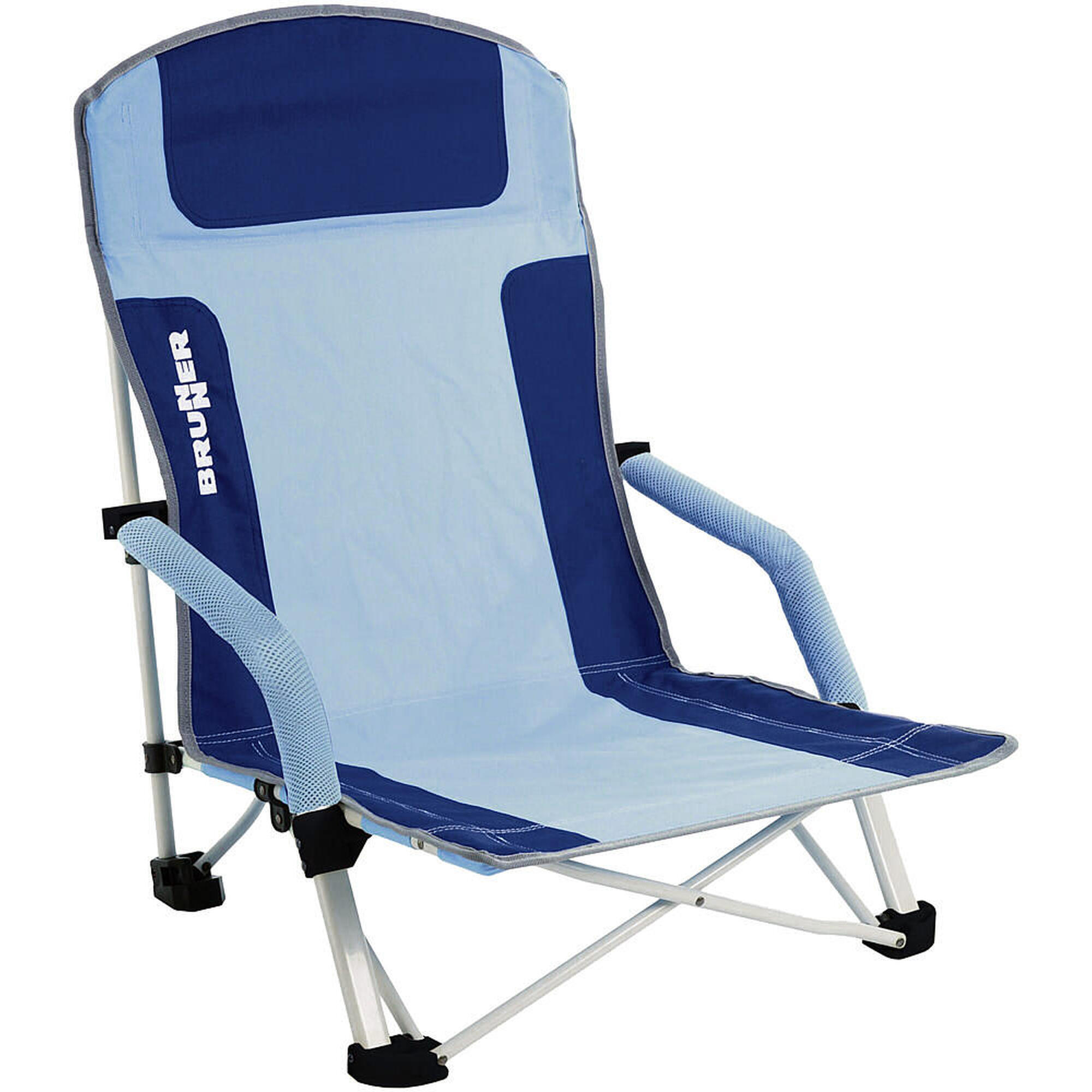 Brunner - Chaise De Plage Pliable Brunner Bula Bleu Clair/bleu - Siège Pliant - Bleu - Taille Unique - Decathlon