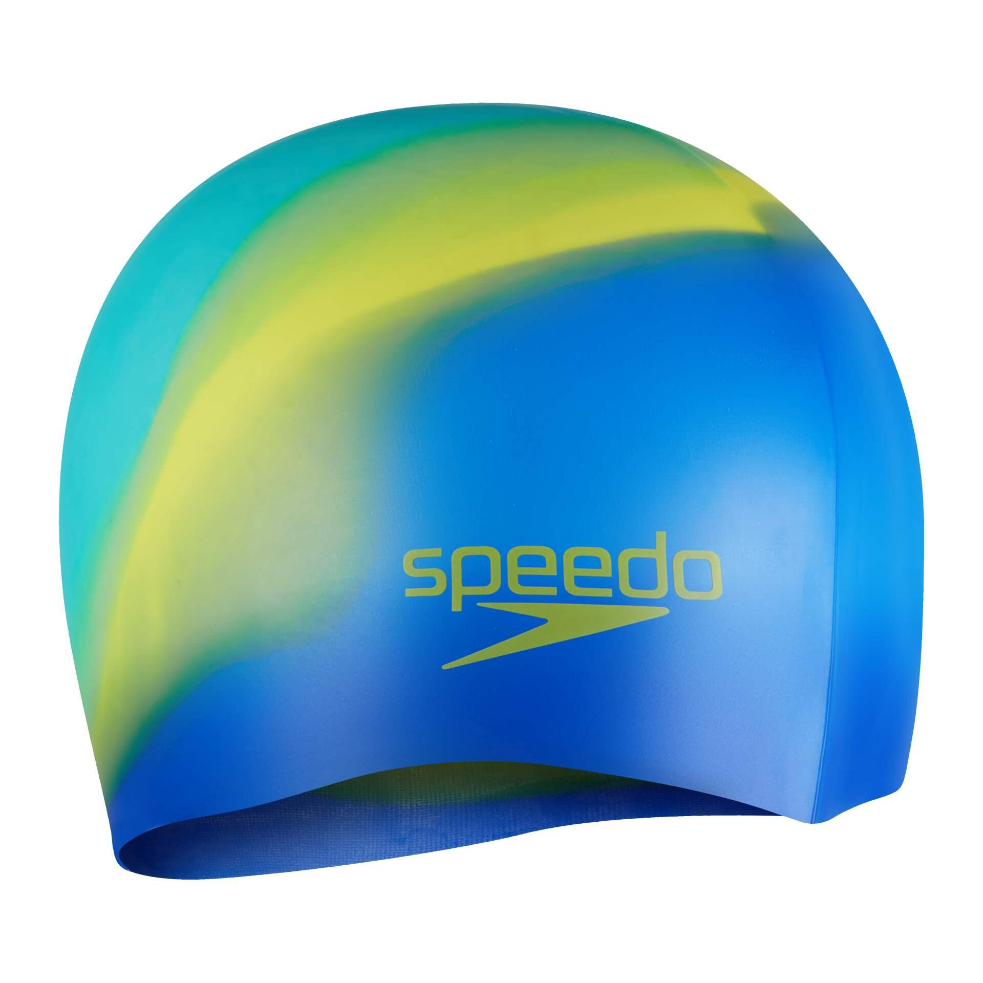 SPEEDO Speedo Junior Plain Multi-Colour Silicone Cap - Blue/Green