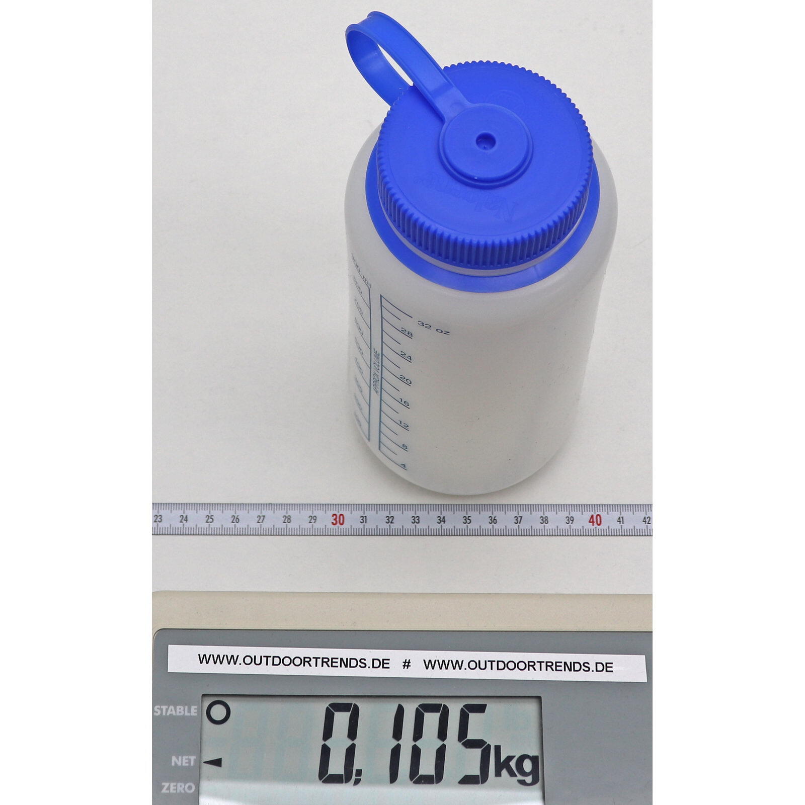 Weithals HDPE Trinkflasche 1 Liter weiß 2/2