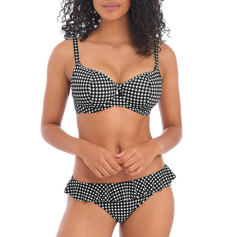 Bikinibroek vichy met ruches Check in