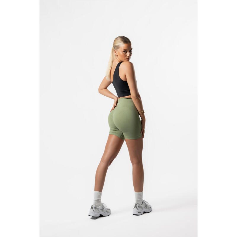 Reform Seamless - Naadloze Scrunch Shorts - Fitness - Dames - Pistache