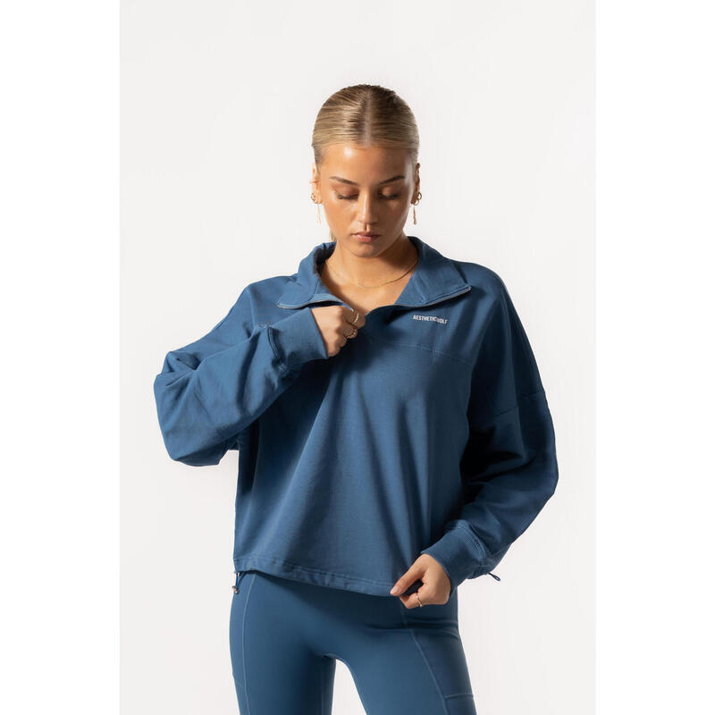 Luxe Series Sweatshirt - Fitness - Damen - Blau