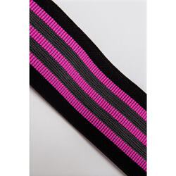 Premium Weerstandsband - Zwart/Roze - Textiel - Medium resistentie