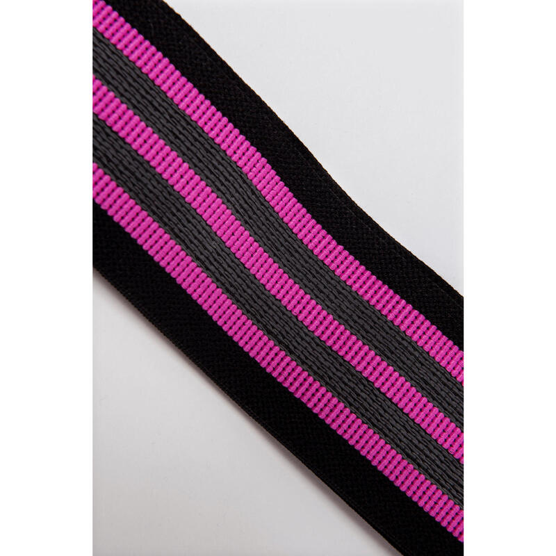 Banda elástica Premium - Negro/Rosa - Textil - Resistencia media