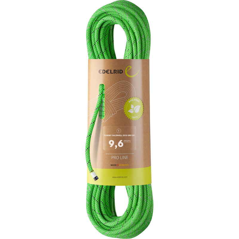 Einfachseil Tommy Caldwell Eco Dry DT 9.6 mm neon green