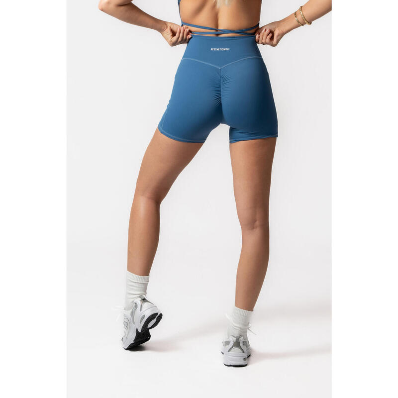 Pantaloncini della Serie Luxe - Fitness - Donna - Blu EN7863 Pantaloncini della Serie Luxe - Fitness - Donna - Blu EN7863
