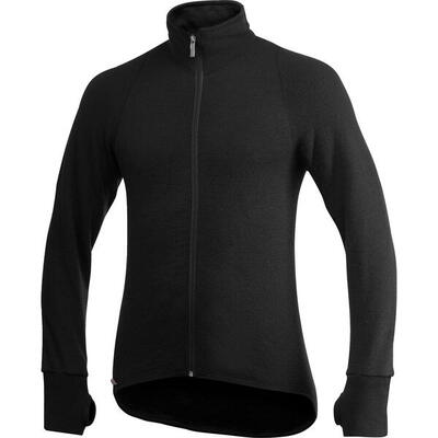Woolpower Merino Mid Layer Full Zip Jacket 400 - Schwarz