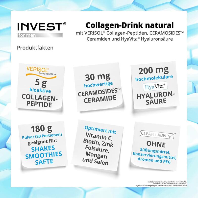 VERISOL® B (Rind) Collagen-Drink natural für Männer - 180 g