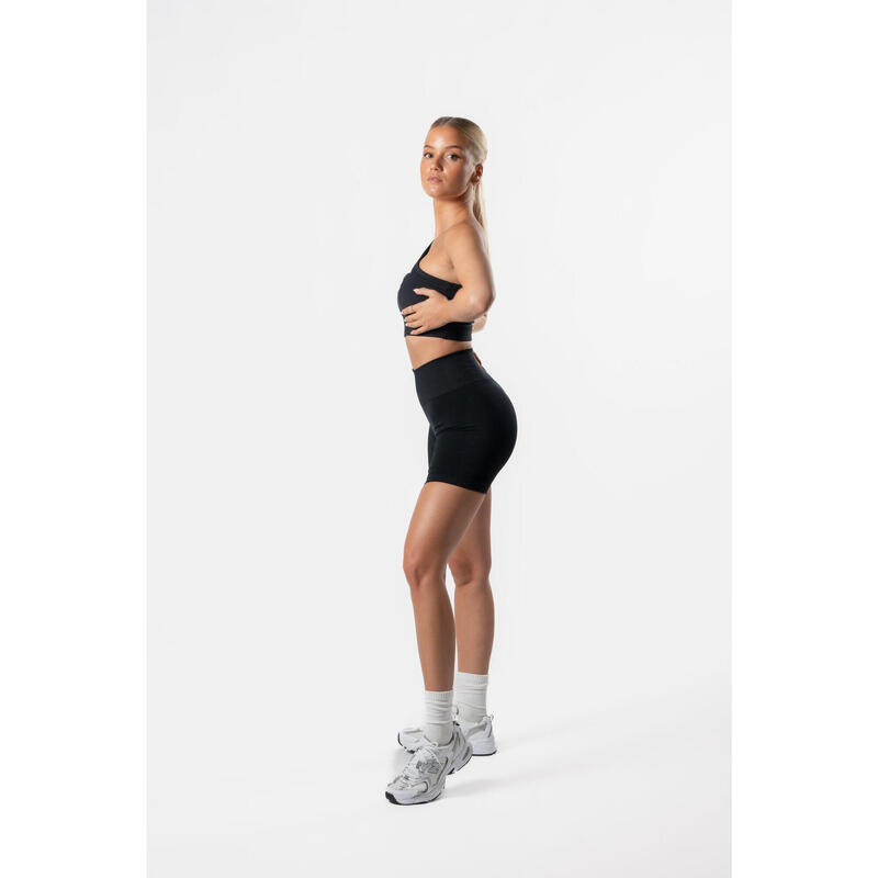Reform Seamless - Naadloze Scrunch Shorts - Fitness - Dames - Zwart
