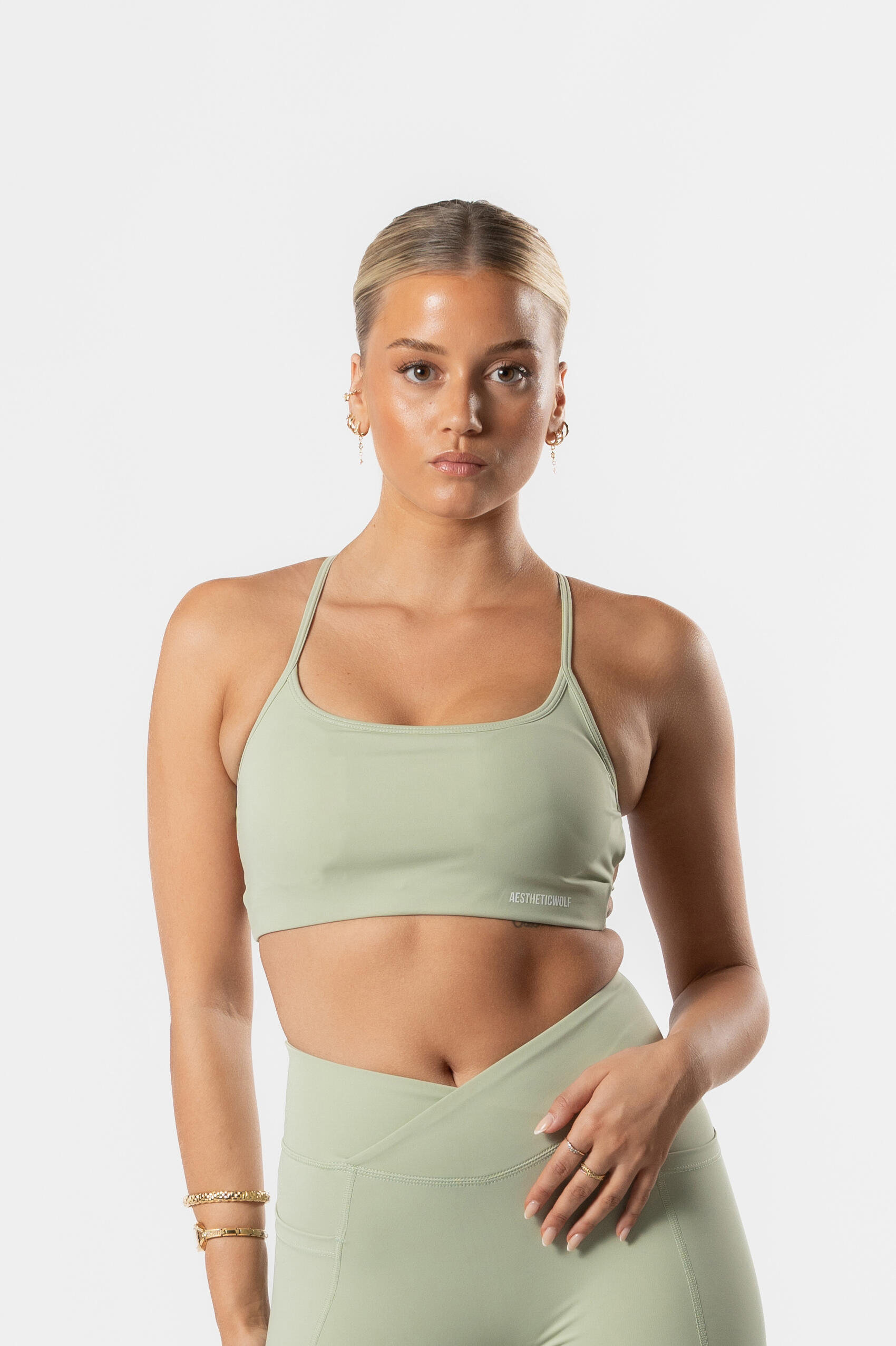 AESTHETIC WOLF Reggiseno sportivo Luxe Series - Fitness - Donna - Verde