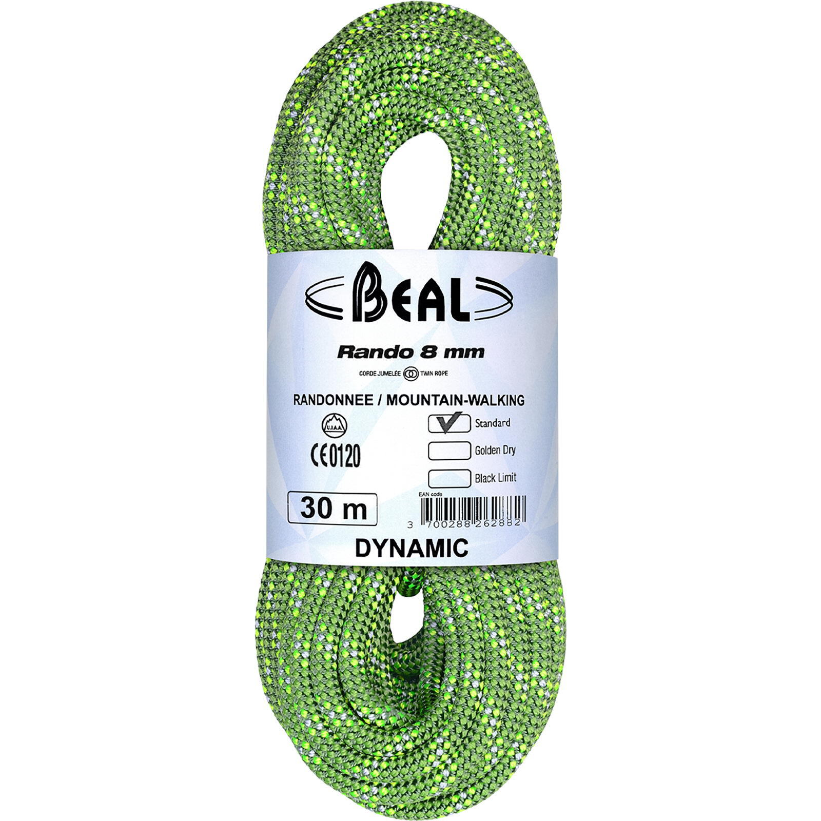 Cuerda Beal Rando 8 mm azul ligera 38 g/m para senderismo en glaciar 20 30 48 m 6/7