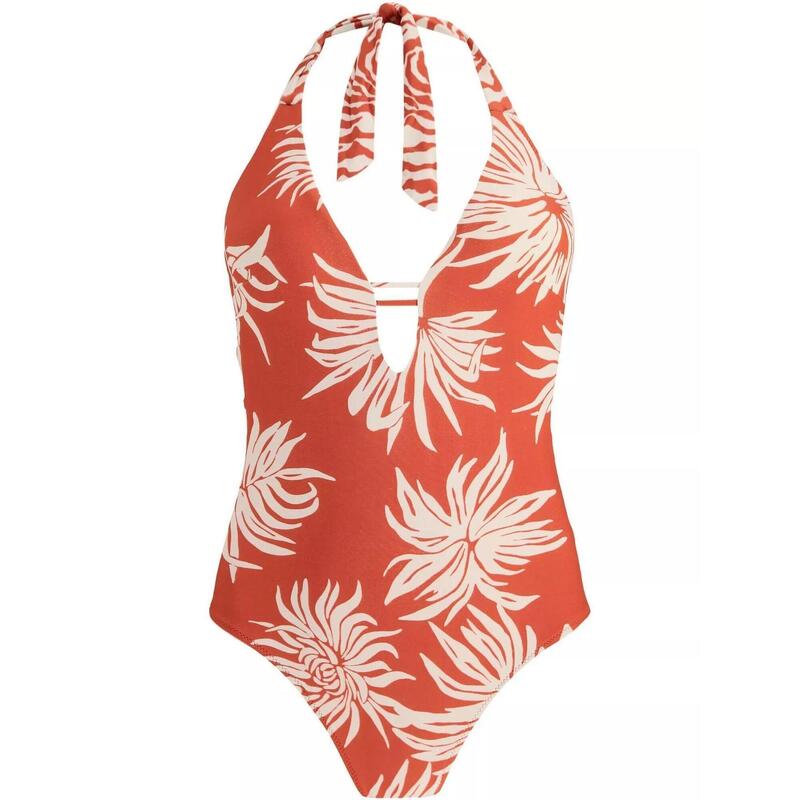 Jednoczęściowy kostium kąpielowy Deltia Halter - czerwony