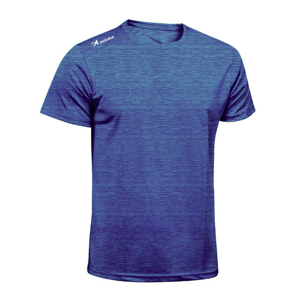 ASIOKA Camiseta Running Manga Corta Hombre Asioka Río Jaspe Azul Oscuro Transpirable