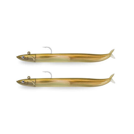 Combo Leurres Souples Fiiish Crazy Sand Eel 150 (Gold - 20g - 15cm)