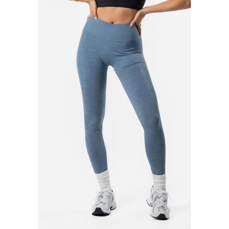 Reform Nahtlose Scrunch-Leggings - Denim Blau