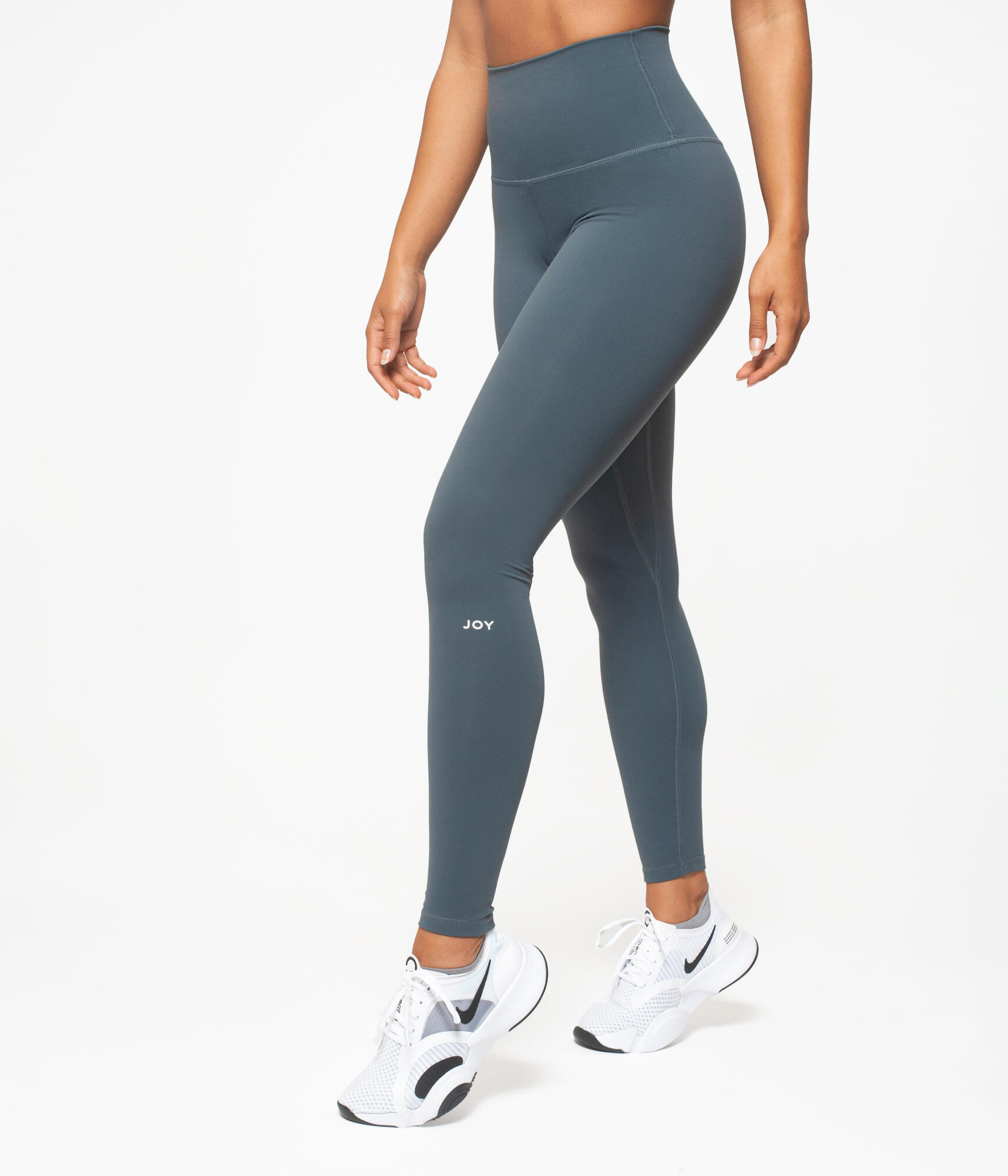 Leggings Vita Alta Donna Fitness Soft Touch - Grigio |  Joy Studio