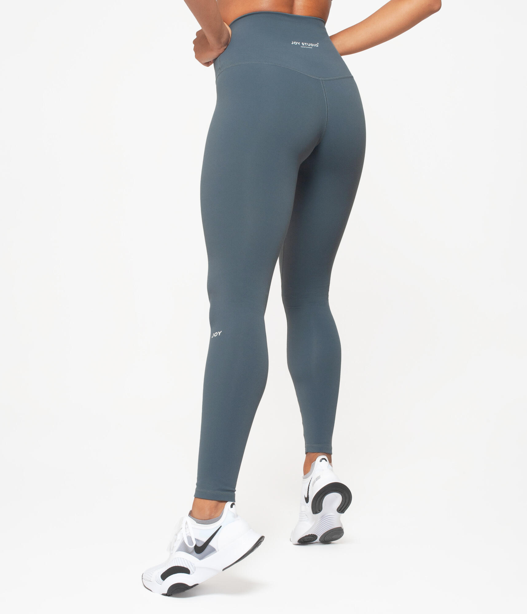 Leggings Vita Alta Donna Fitness Soft Touch - Grigio 2/5