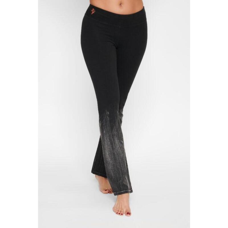 Pantalon de yoga Anandafied avec jambes évasées sur les hanches-City Glam - Noir