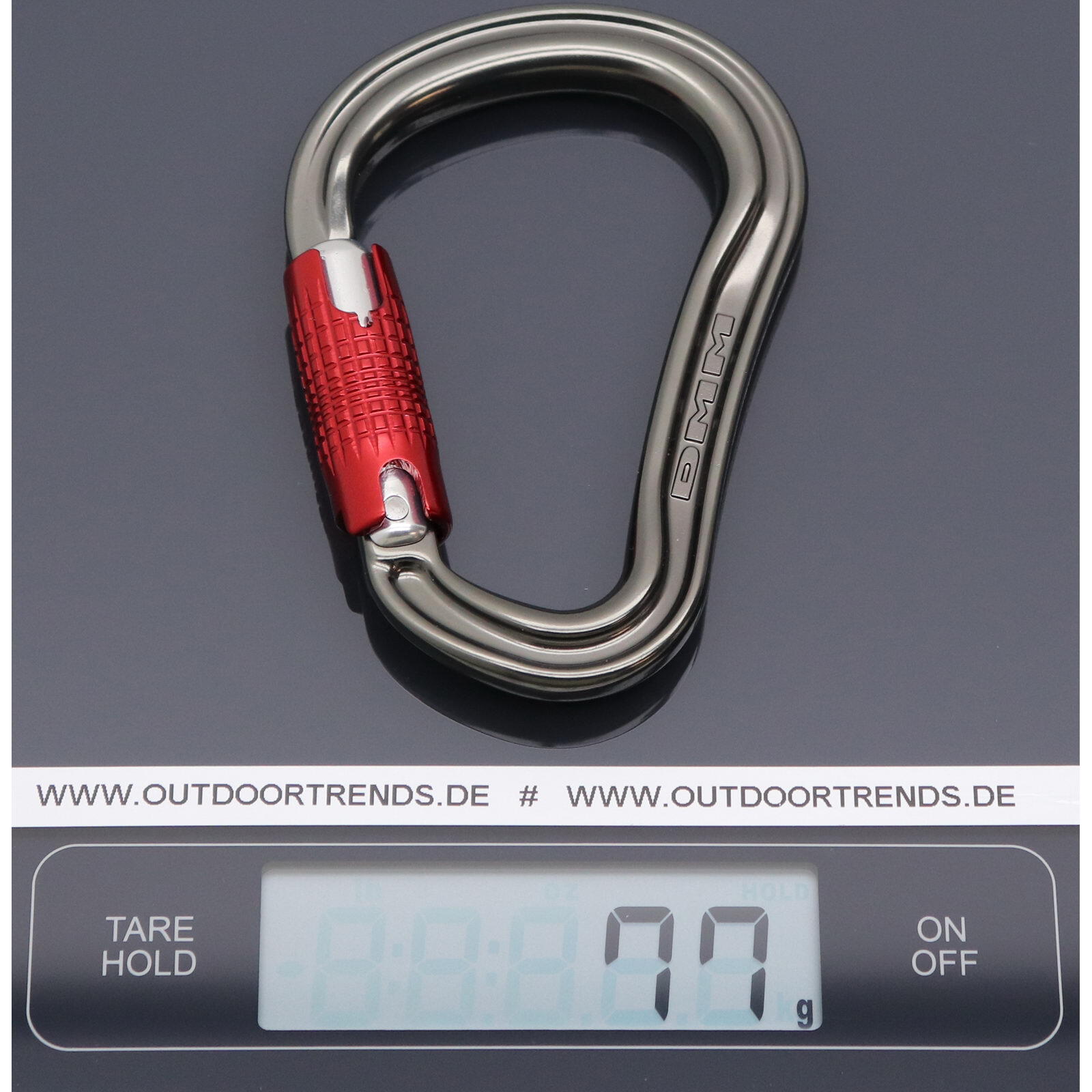 Mosquetão HMS Kwiklock - Titanium/Vermelho 2/2