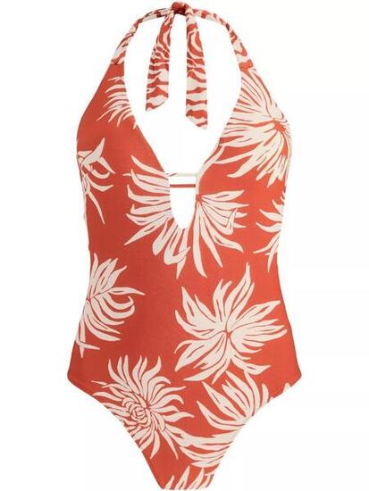 Badeanzug Deltia Halter One Piece Damen - rot