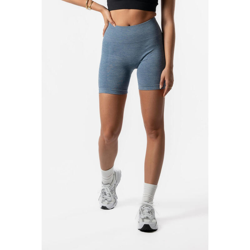 Reform Seamless - Naadloos Scrunch Shorts - Fitness - Dames - Denim Blauw