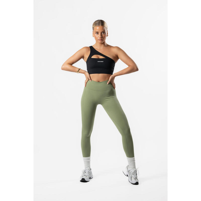 Legging sem costuras com franzido Reform - Pistachio