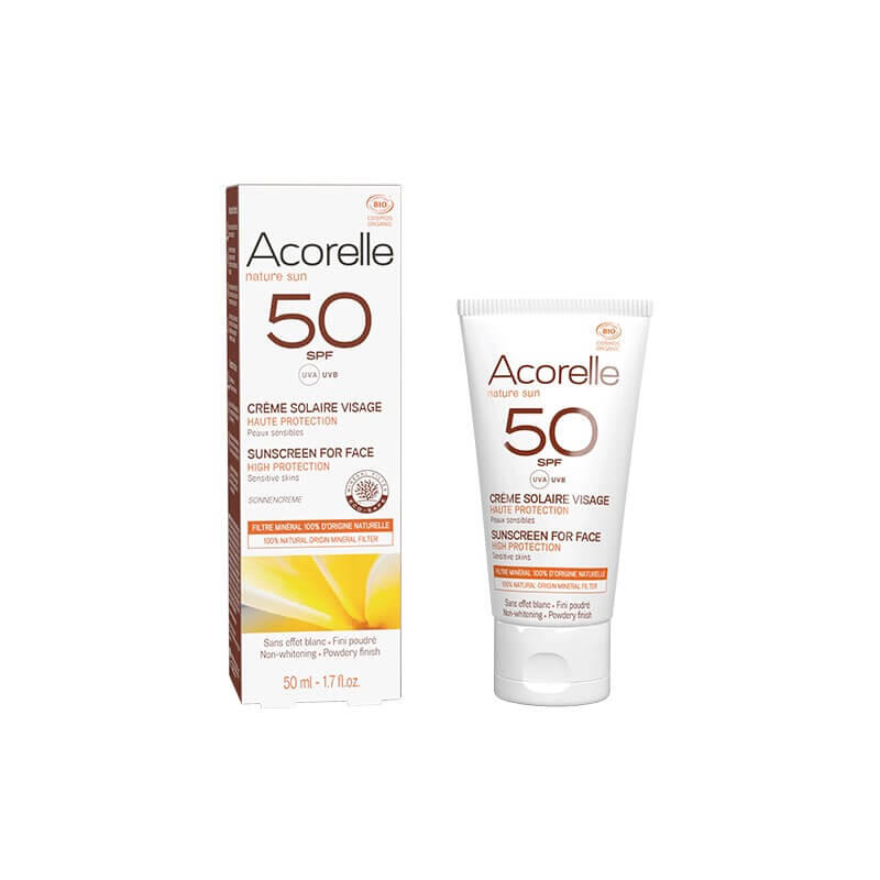 ACORELLE - PROTECTOR SOLAR PARA ROSTO BIOLÓGICO SPF50