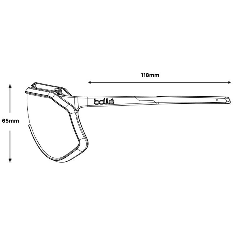 Fahrradbrille Chronoshield Volt+ Cold White Polarized Cat 3 black matte