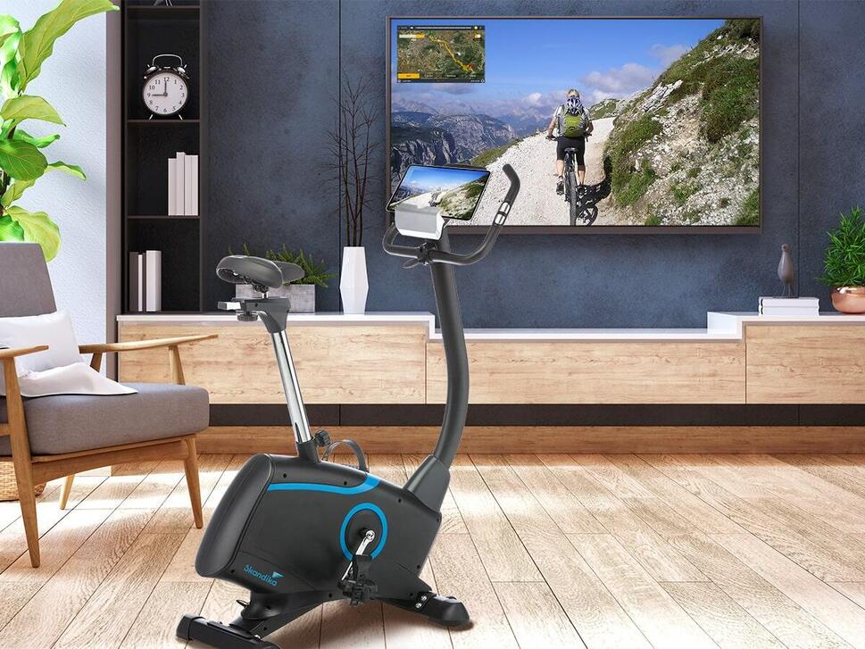 Rower stacjonarny, treningowy CardioBike Atlantis + mata ochronna na podłogę