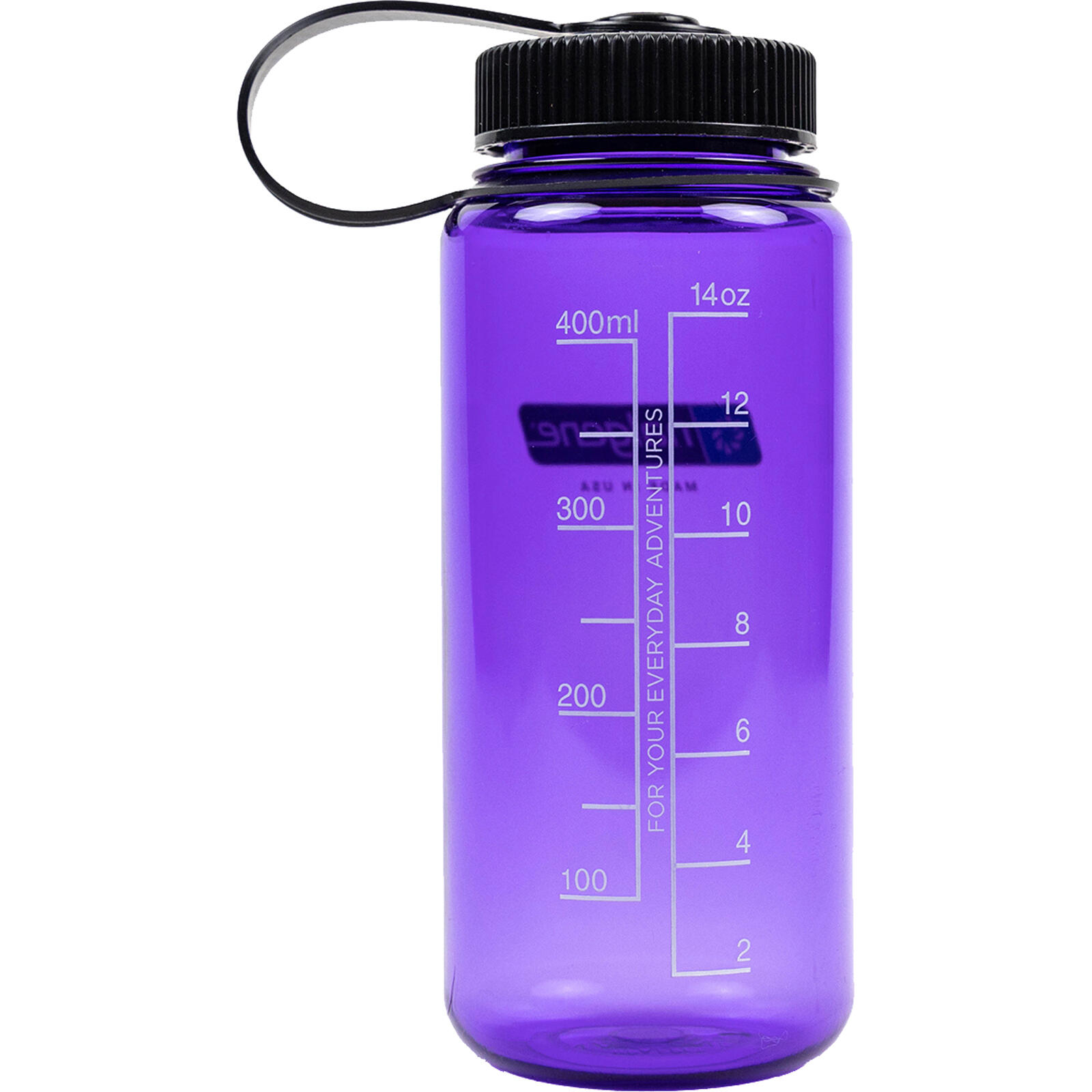 Nalgene Wide Mouth Flasche 500 ml violett BPA-frei Verschluss schwarz 2/3