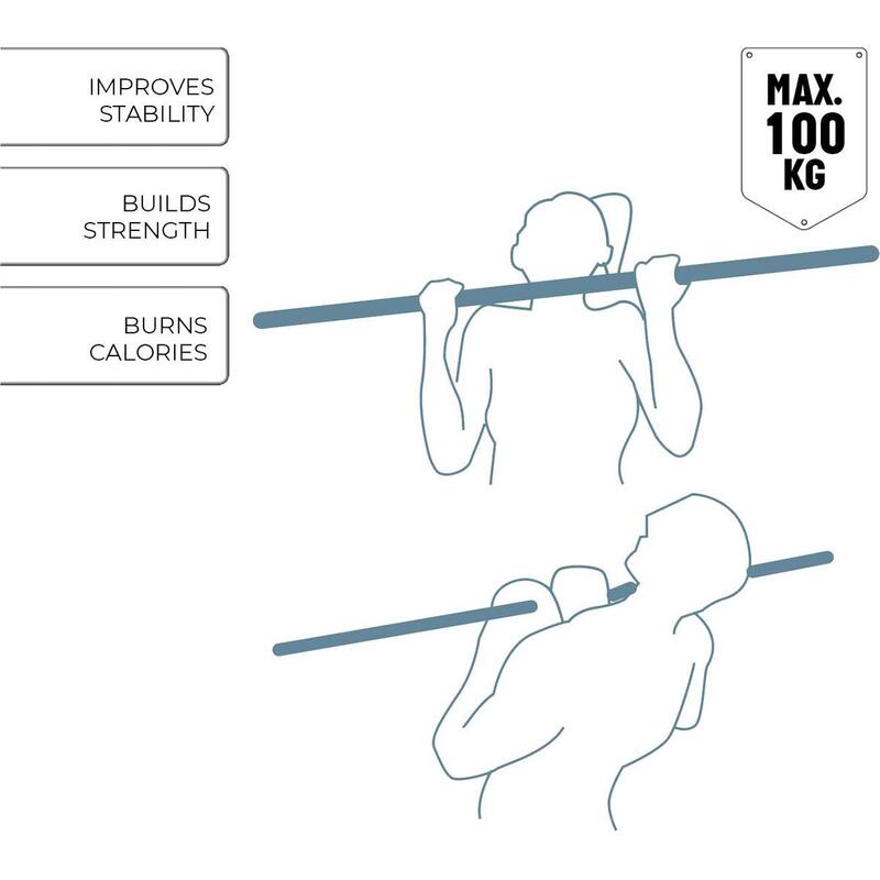 Drążek rozporowy regulowany Inox Umbro 62 - 100cm